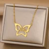 Lyba Butterfly Custom Name Necklace