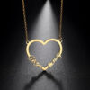 Lyba Couple Big Heart Name Pendant