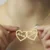 Lyba Couple Two Big Heart Name Pendant
