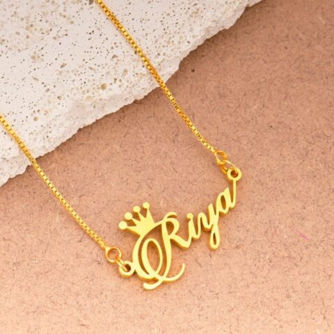 Lyba Crown Name Necklace