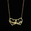 Lyba Custom Urdu Name Necklace – Personalized Couple Name Pendant in Gold