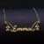 Lyba Gold Plated Angel Wings Name Necklace