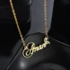 Lyba Gold Plated Beautiful Butterfly Name Necklace