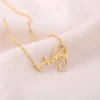 Lyba Gold Plated Curlicue Name Necklace