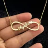 Lyba Gold Plated Infinity Single Name Necklace
