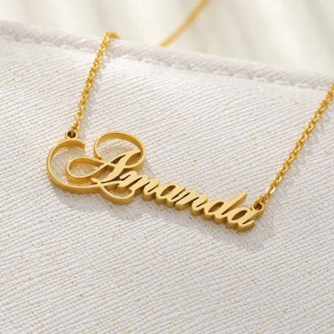Lyba Gold Plated Stylish Name Necklace