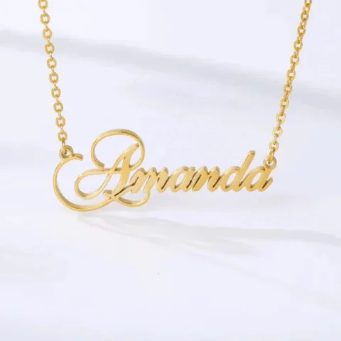Lyba Gold Plated Stylish Name Necklace