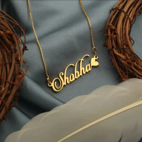 Lyba Heart Style Name Necklace