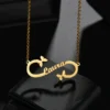 Lyba Infinity Butterfly Name Pendant