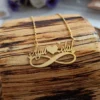 Lyba Infinity Love Heart Couple Name Pendant