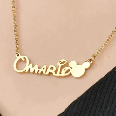 Lyba Mickey Name Necklace
