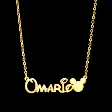 Lyba Mickey Name Necklace
