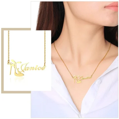 Lyba Personalized Heels Name Necklaces