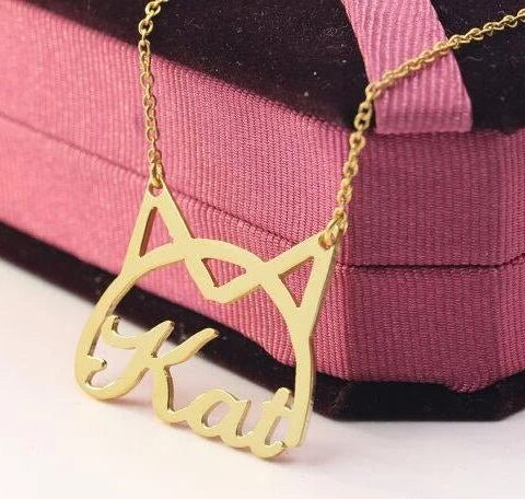 Lyba Personalized Kitty Name Necklace for the perfect gift.