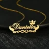Lyba Princess Crown & Infinity Design Name Necklace