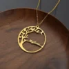 Lyba Tree Single Name Necklace