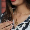 Lyba Double Heart Vertical Name Necklace