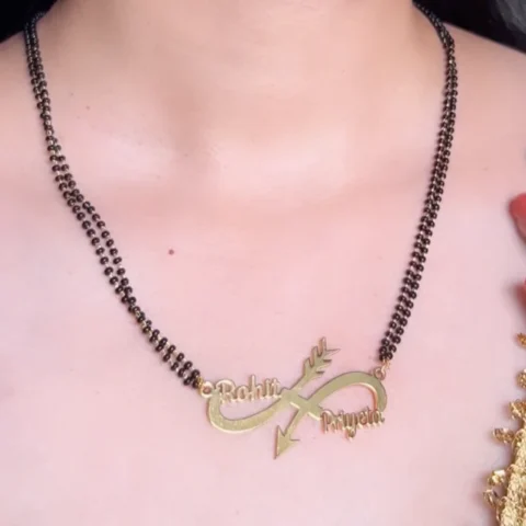 Lyba Arrow Infinity Name Necklace