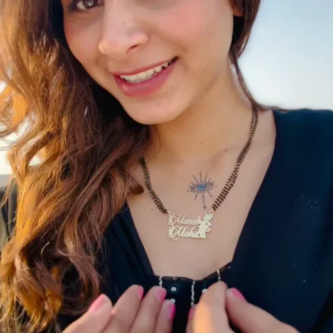 Lyba Tom And Jerry Couple Name Necklace