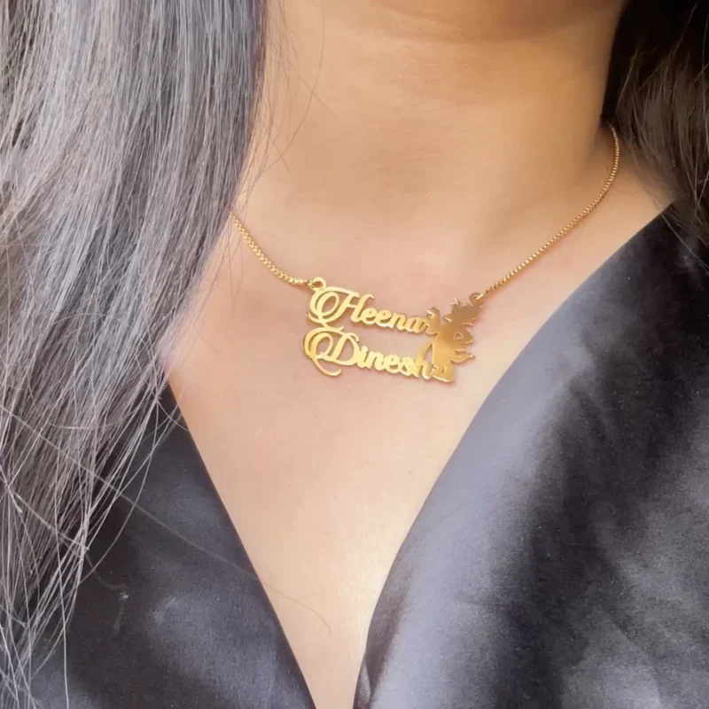 Lyba Tom And Jerry Couple Name Necklace