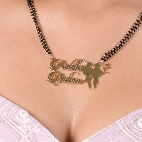 Lyba Love Birds Name Necklace