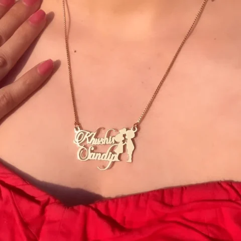 Lyba Cute Couple Name Necklace