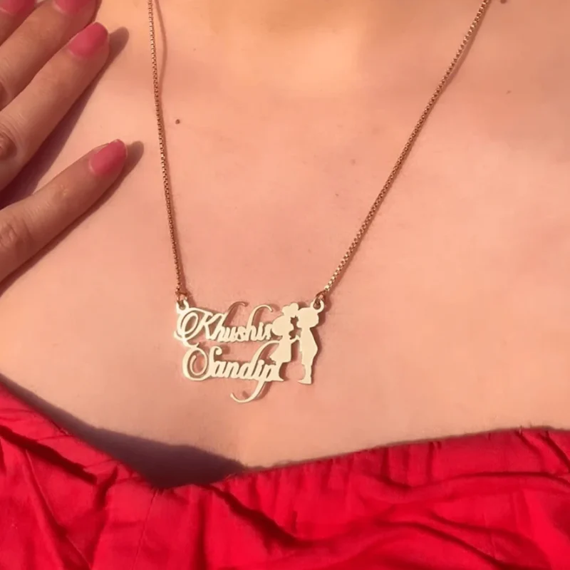 Lyba Cute Couple Name Necklace