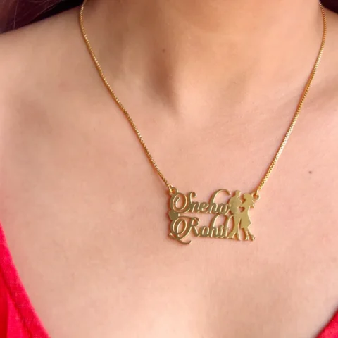 Lyba Charming Couple Name Necklace